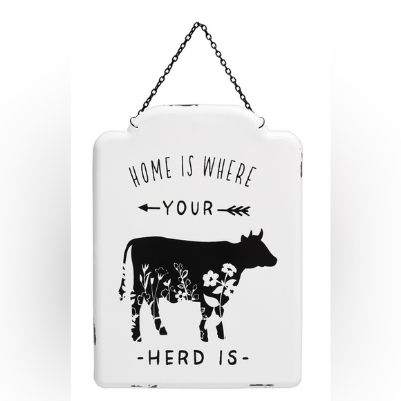 *Home Is Where Your Herd Is Metal Hanging Sign - Picture 12 of 13